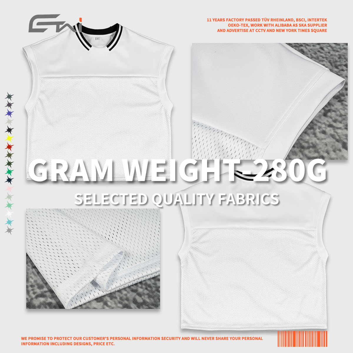 Camiseta sin Mangas Deportiva de Malla para Hombre de Poliéster Resistente al Desgaste para Deportes