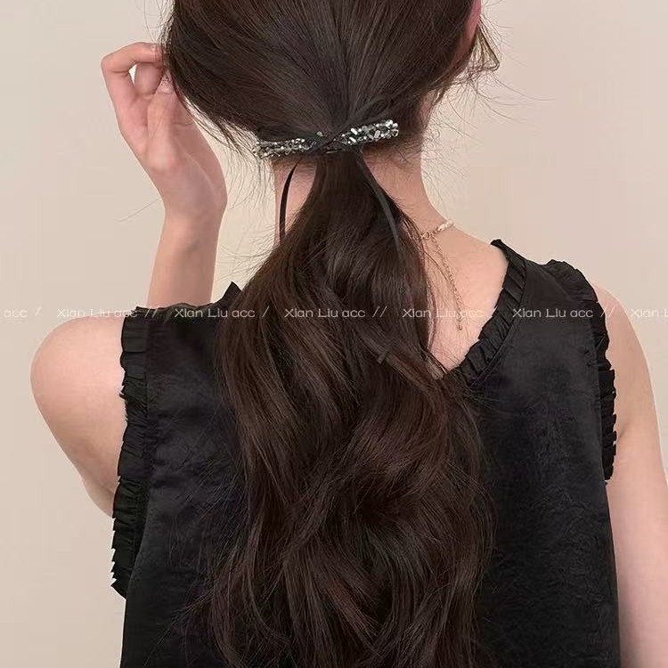 Glitzernde Schleifen Entenschnabel Haarspange Für Damen_voghion.com