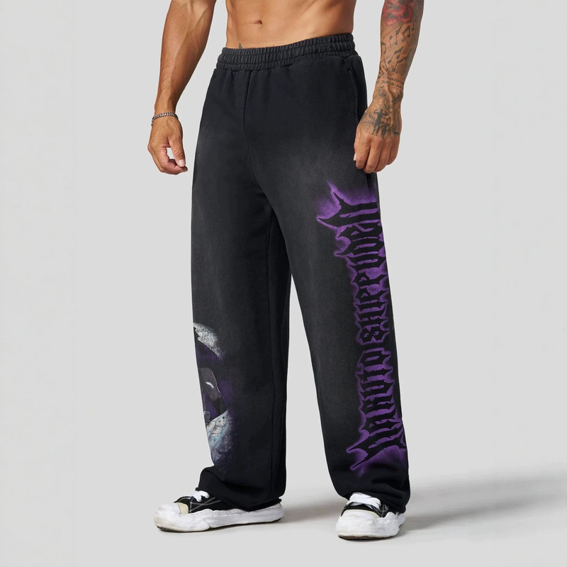 YOUNGLA New Men's Sports Pants Muscle Fitness Jogging Trousers Cotton Printed Mid-Waist Casual Pants YOUNGLA New Men's Sports Pants Muscle Fitness Jogging Trousers Cotton Printed Mid-Waist Casual Pants