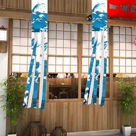 亚马逊新款海浪风筒旗帜 日韩料理店装饰用品旗帜 源头工厂可批发