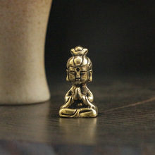 复古黄铜观音佛像迷你摆件小佛像摆件桌面装饰铜工艺品佛祖家用