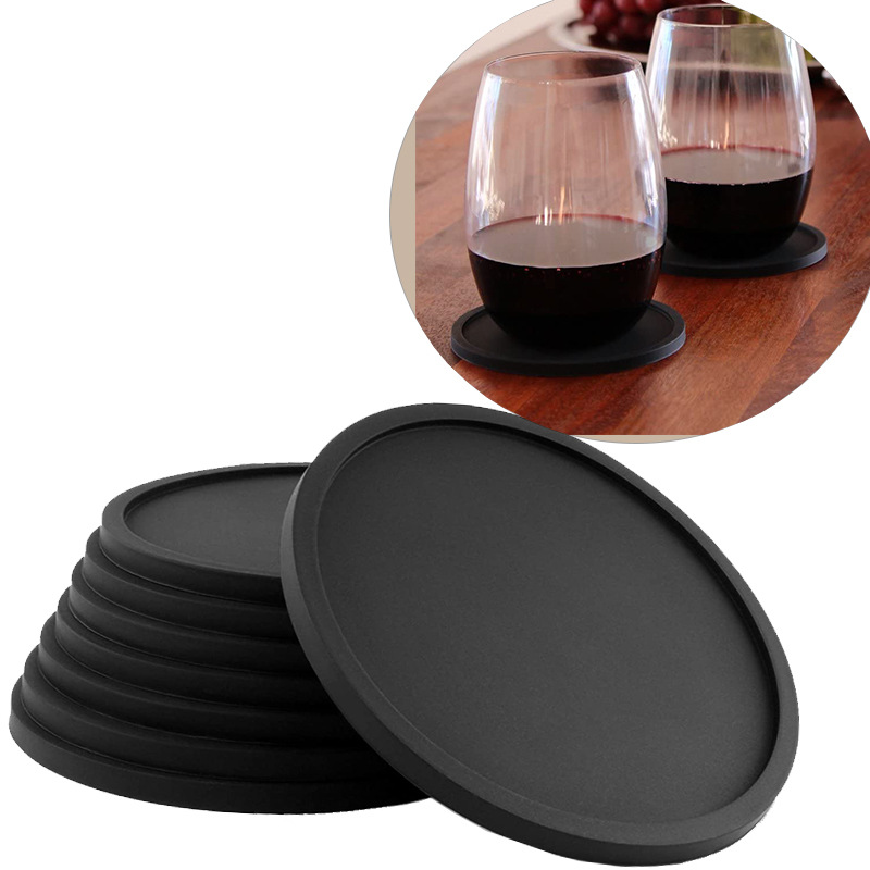 圆形硅胶杯垫 创意防滑滴胶福娃圆形杯垫 茶杯隔热垫可印刷logo