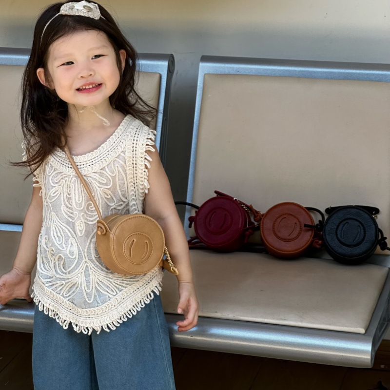 Bolsas de estilo coreano para niños y niñas, bolsas de hombro de moda de color sólido, mini bolsas para niños, nuevas bolsas de comercio exterior transfronterizas para niños