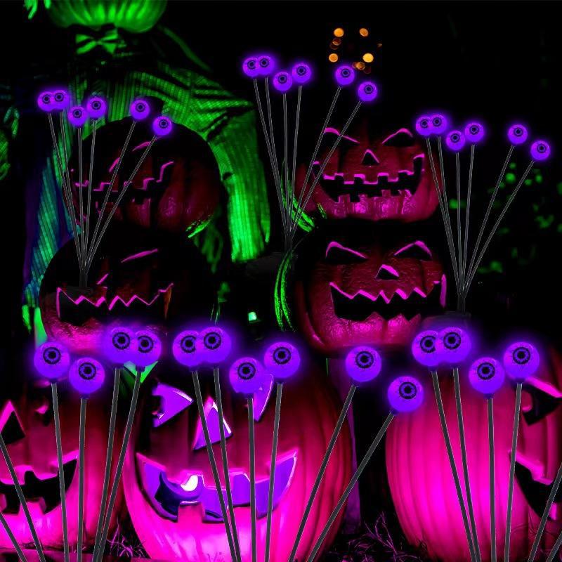 Solar Powered Eyeball Ground Light Hot Selling Halloween Outdoor Courtyard Festival Decorations Funny String Lights_voghion.com