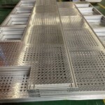 4080工业铝型材踏台平台5mm扁豆花纹铝板走道空中过道户外登高梯