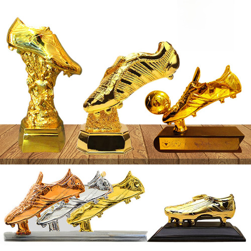 Export World Cup Golden Boot Trophy Messi Ronaldo Shooter Bonus Ball Award Model Football Match Souvenir 