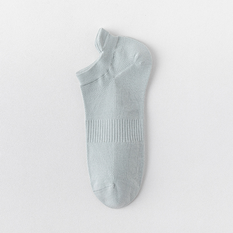 Calcetines de algodón de color sólido para hombres calcetines de malla transpirables para hombres sin costuras de verano embalaje independiente delgado