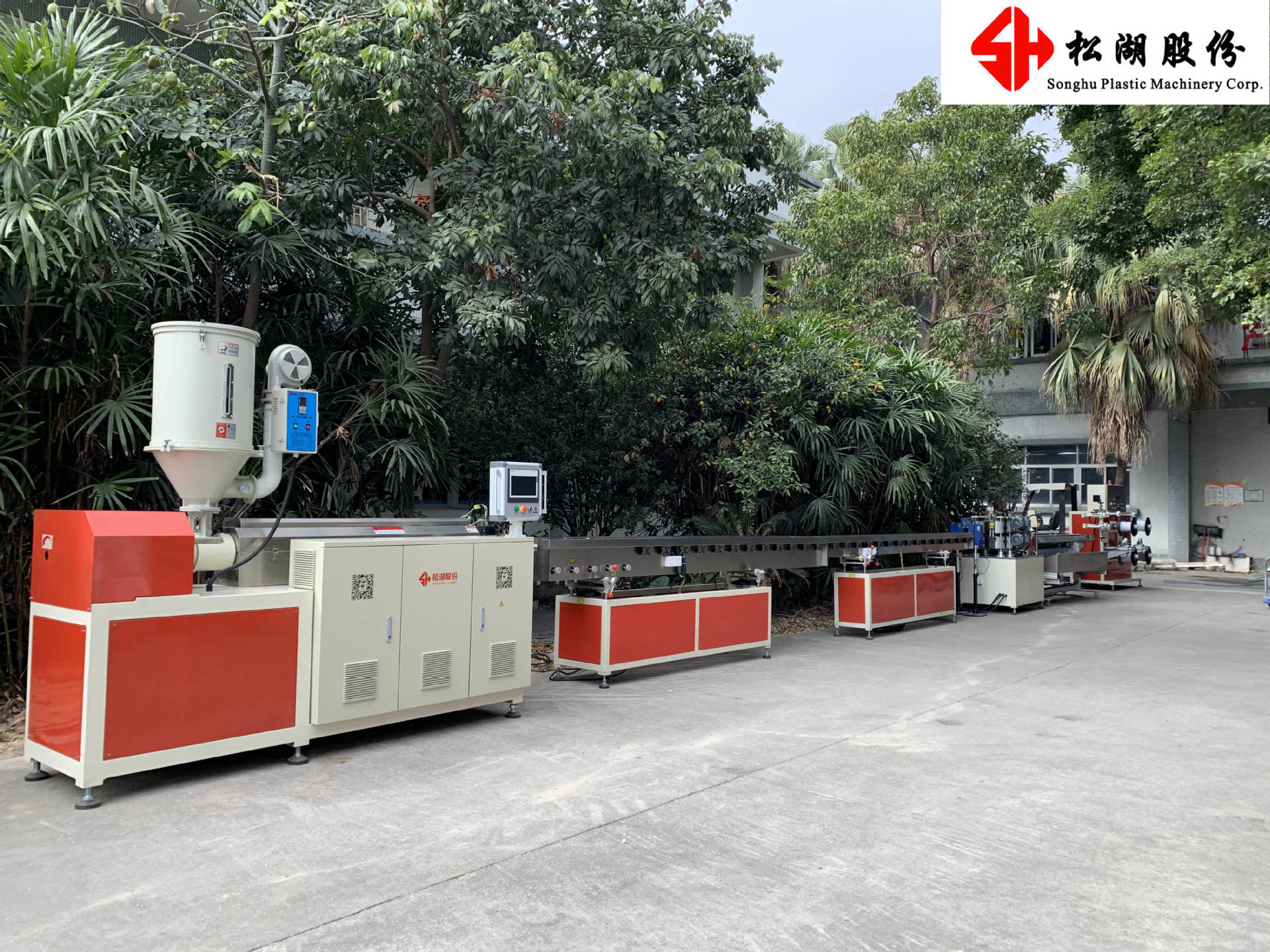 江浙一带 一出二PP PVC PE FEP焊条挤出机 塑料焊条挤出机生产线