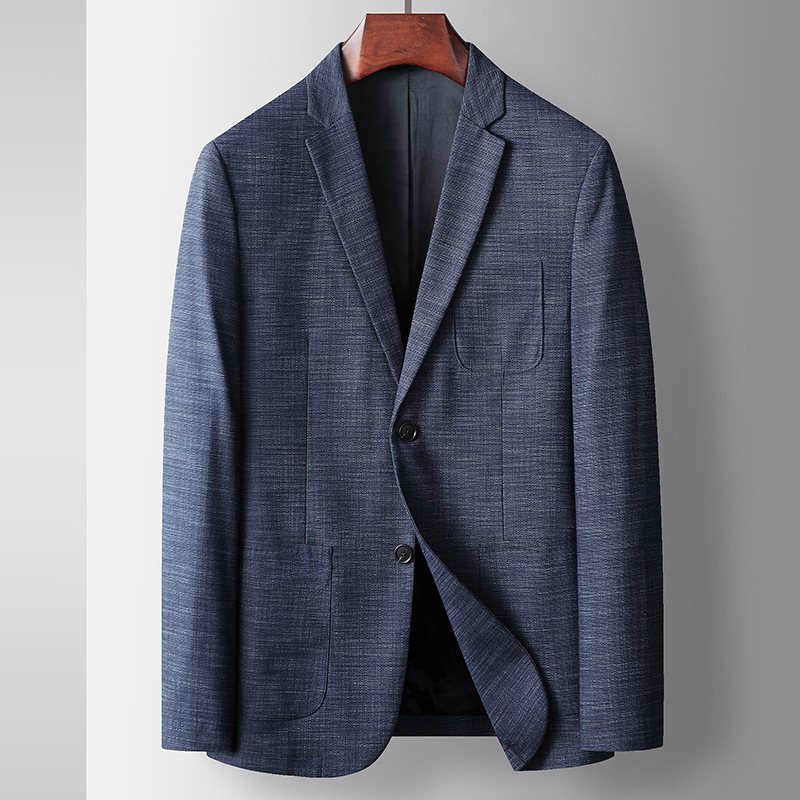 Men's Casual Suit 2025 Spring and Autumn Italian Cotton and Linen Texture Single Western New Youth Light Luxury Business Suit Jacket Men's Casual Suit 2025 Spring and Autumn Italian Cotton and Linen Texture Single Western New Youth Light Luxury Business Suit Jacket