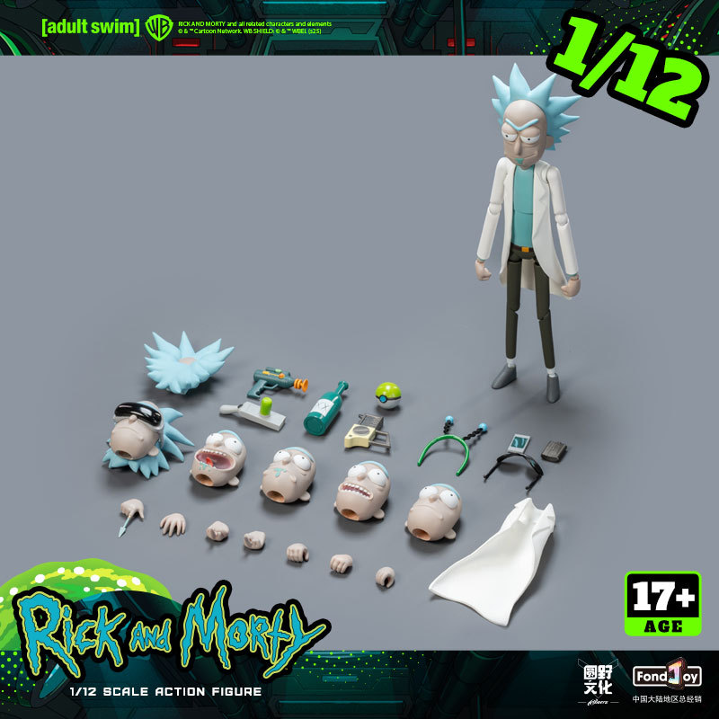 泛乐正版Rick and Morty瑞克和莫蒂手办1/12可动摆件模型玩具礼物