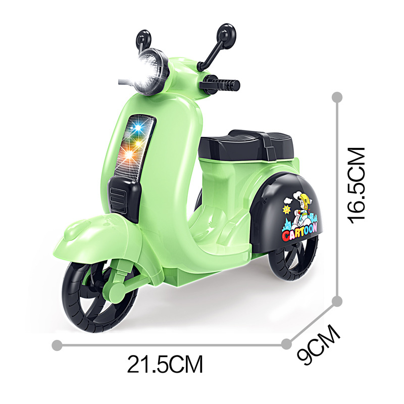 Sonido DE LOS NIÑOS transfronterizos y música ligera inercia motocicleta niños y niñas juguete interactivo padre-hijo modelo de motocicleta realista regalo