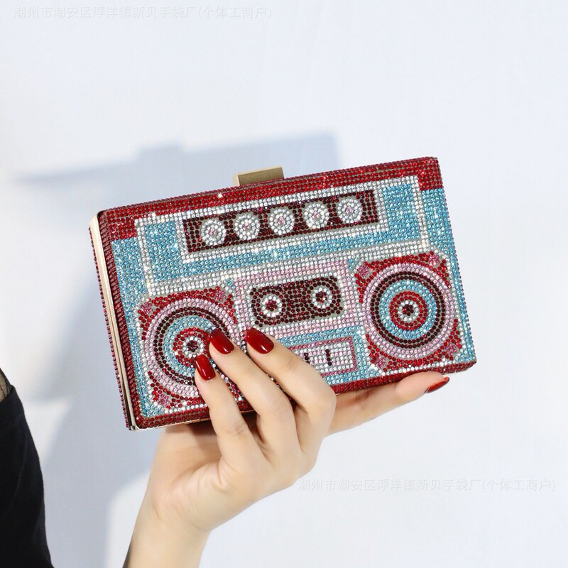 Cross-Border New Style Retro Rhinestone-Embellished European and American Evening Bag, Full Rhinestone Clutch Bag, Party Women's Bag, Ready Stock, Shiny Dress Bag Cross-Border New Style Retro Rhinestone-Embellished European and American Evening Bag, Full Rhinestone Clutch Bag, Party Women's Bag, Ready Stock, Shiny Dress Bag