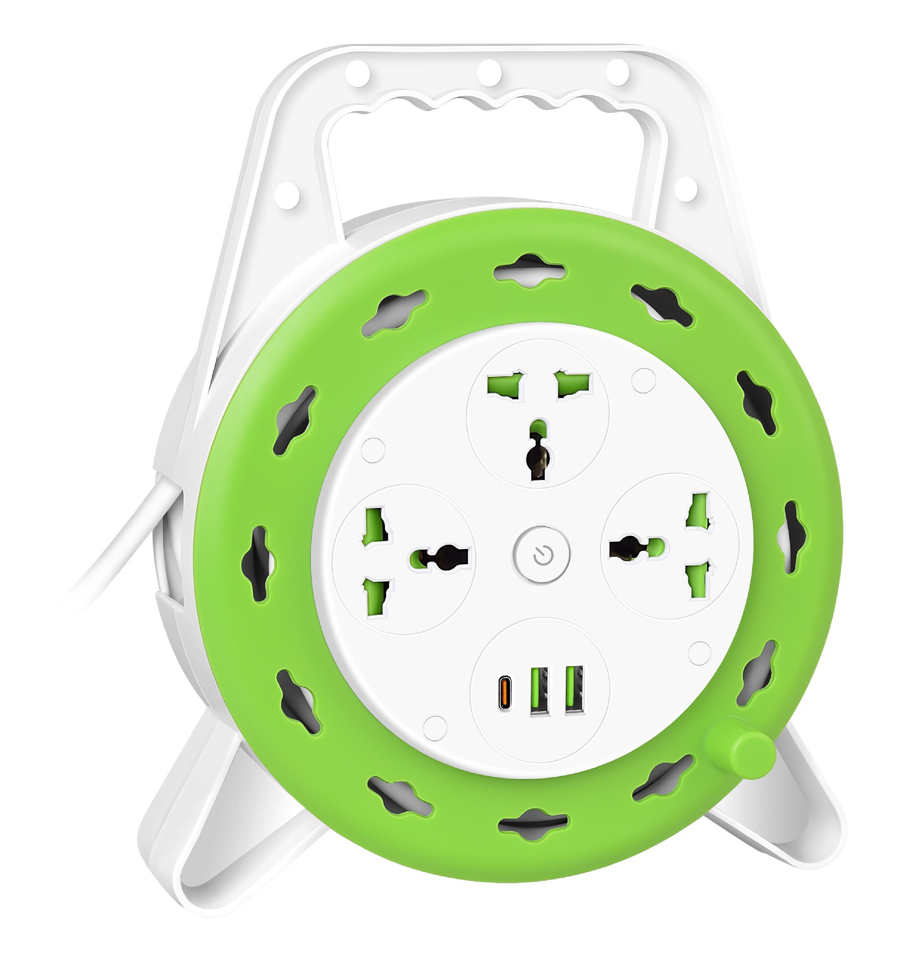 5m 8m 10m extensión telescópica almacenable bobinado de alambre giratorio de alambre enchufe de disco