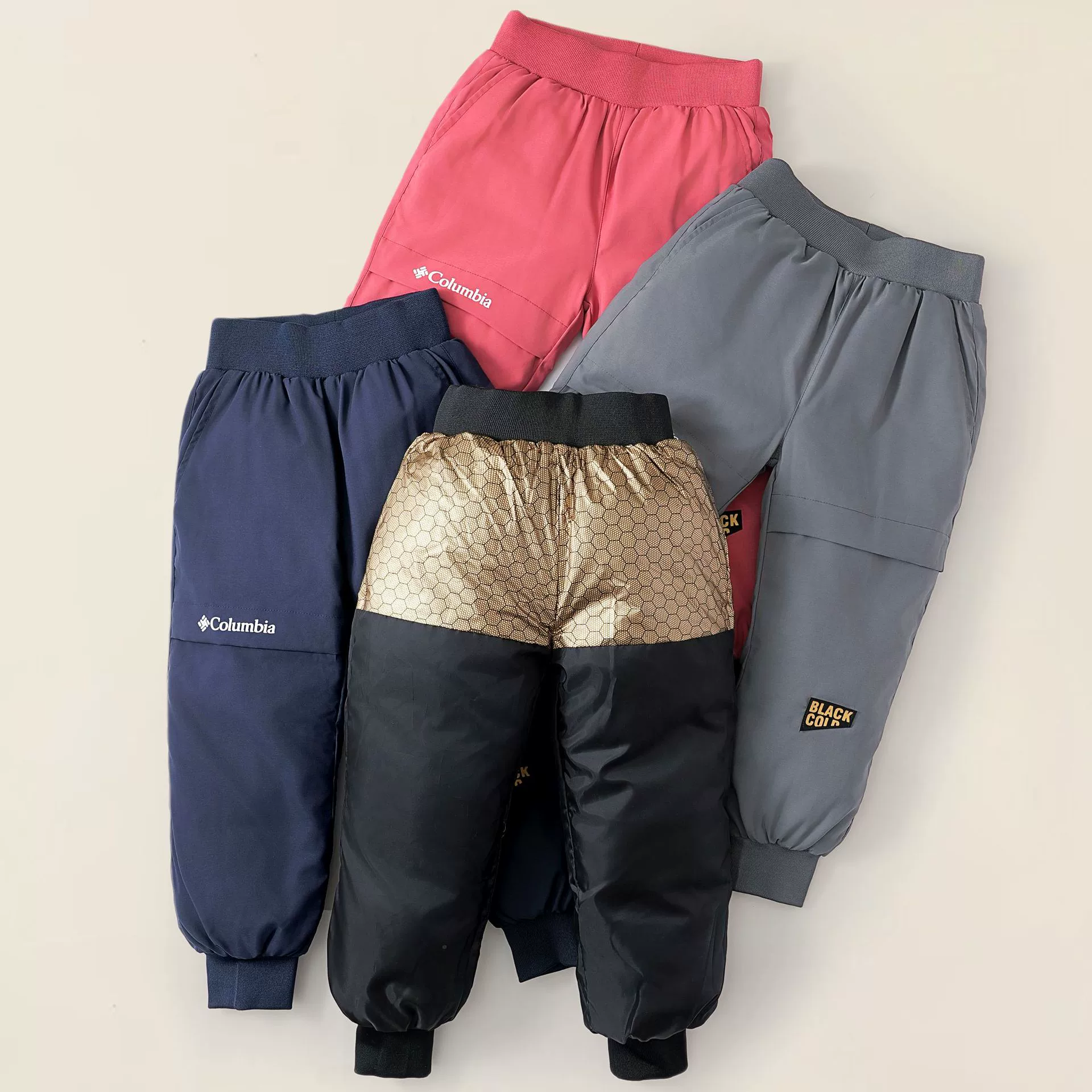 Детские утепленные штаны из черного золота 2025 года, новая зимняя модель с графеновым самонагревом, спортивная рабочая одежда для мальчиков и девочек