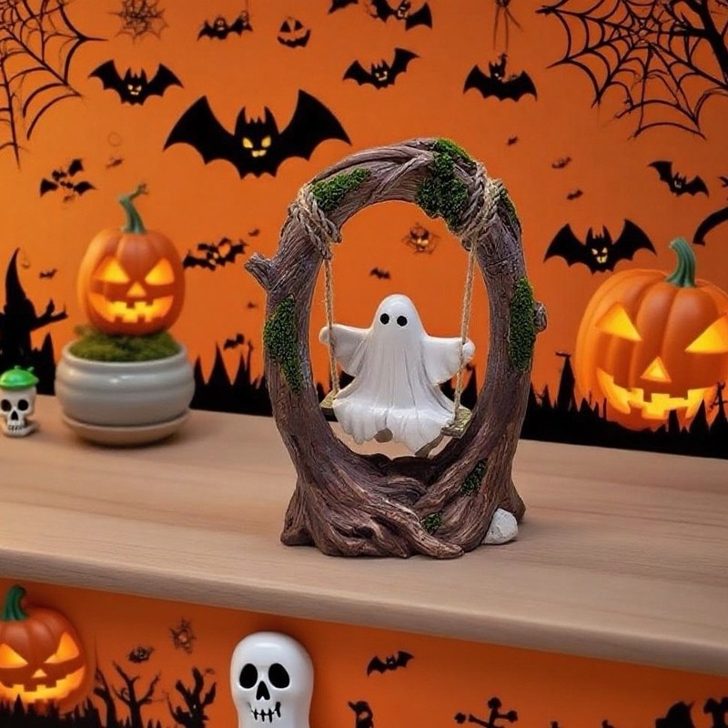 2025新品Halloween Swing Ghost Decoration荡秋千幽灵家居装饰|undefined