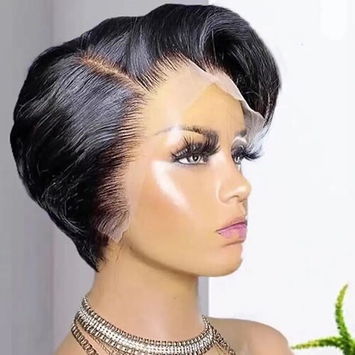 Lace front wig bobo wig natural black lace front wig bobo wig factory delivery