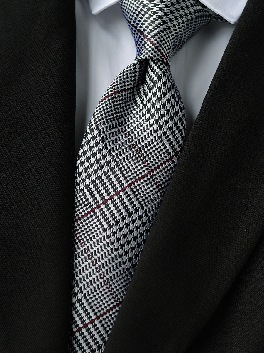 Corbata de seda de alta calidad, ropa formal de hombre, moda casual, estilo coreano, novio profesional, matrimonio, gris retro británico image 21
