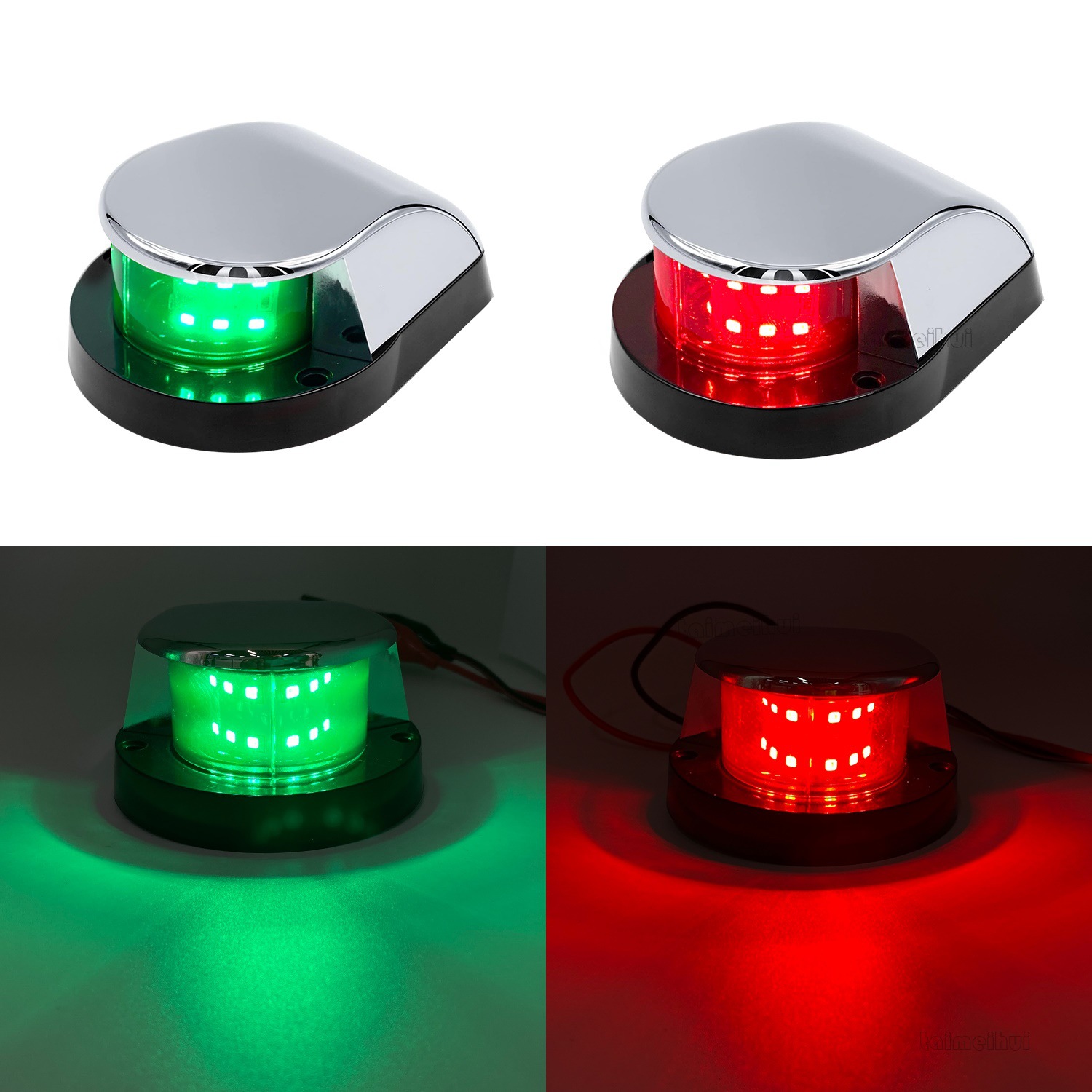 12LED luz de navegación luz marina luz de navegación luz roja y verde yate accesorios de hardware marino