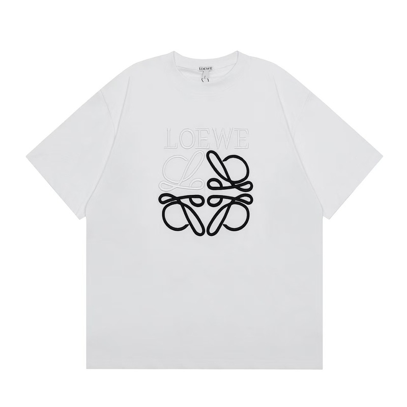 クロスボーダー羅家高品質刺繍ロゴゆるい半袖男女モデルカジュアルファッション百合tシャツ潮牌|undefined