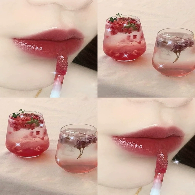 Блеск для губ Glossy Lip Gloss (Daimanpu) — зеркальный эффект, интенсивное увлажнение, дизайн медведя, 25 г