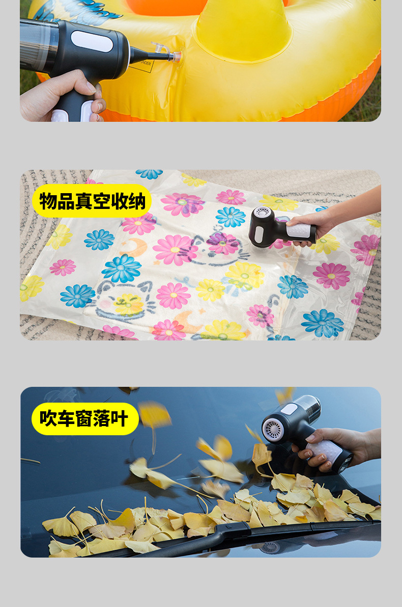 Car Vacuum Cleaner Handheld Small Wireless Vacuum Cleaner Blowing and Suction Integrated Car Home Dual-Purpose Super Powerful Suction Vacuum Cleaner