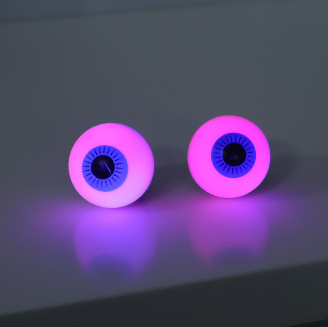 Explosivo Halloween transfronterizo, ojos brillantes realistas, ojos tridimensionales redondos de alta transparencia, blanco marfil sin rebabas