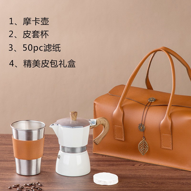 Cafetera Artesanal como Regalo Empresarial para Clientes, Cafetera Artesanal de Lujo Ligero para Mocha, Regalo Promocional