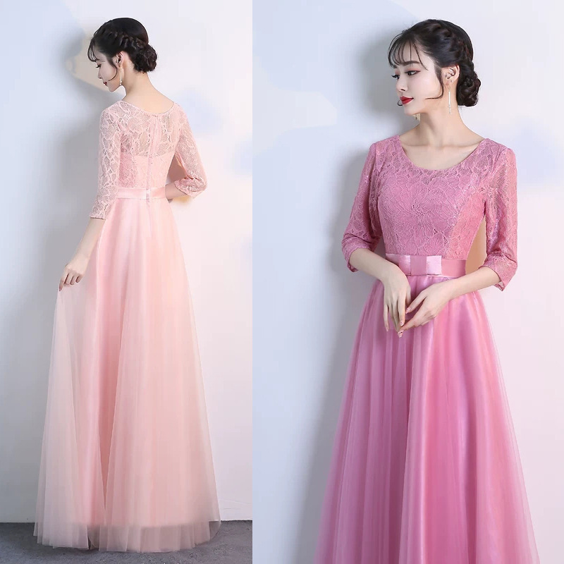 Performance Dress for Women, Long Dress for Middle-Aged and Elderly, Modern Student Elegant Evening Gown, New Style for Banquets, Slimming Effect, Unit Chorus Uniform Performance Dress for Women, Long Dress for Middle-Aged and Elderly, Modern Student Elegant Evening Gown, New Style for Banquets, Slimming Effect, Unit Chorus Uniform