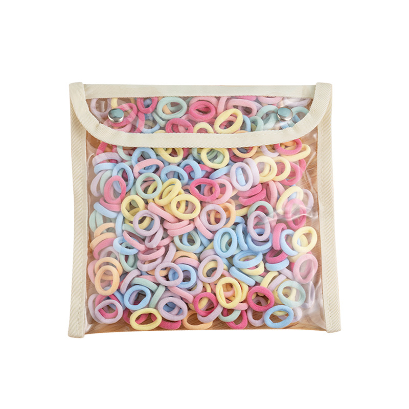 Niños de alta elasticidad cuerda de cabeza no daña cabello toallas de color anillo de cabello niñas correa de cabello bebé cabello anillo de cabello