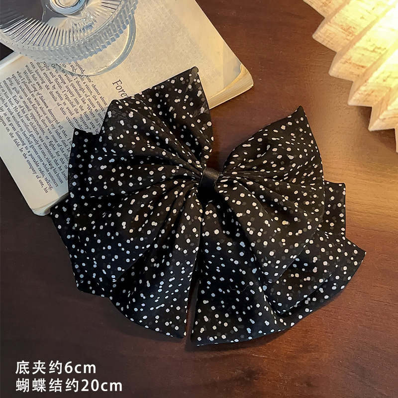 法式缎面蝴蝶结花苞抓夹女后脑勺蓬松显发量马尾夹高级感气质发夹|undefined