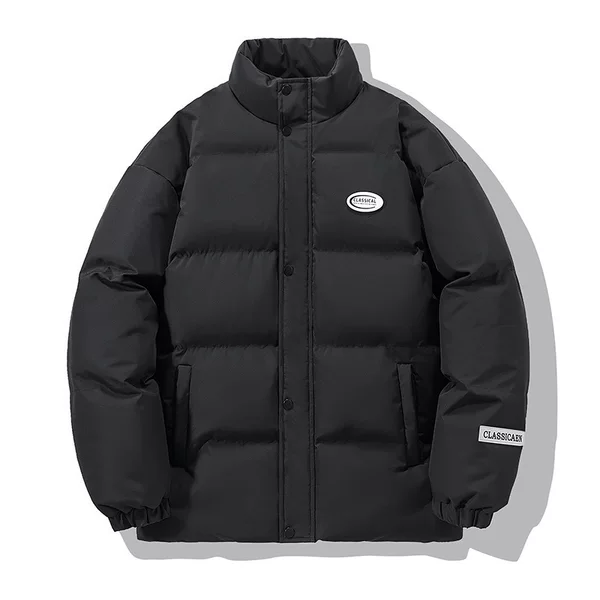 Cotton-Padded Jacket for Men and Women, Stand-Up Collar, New Winter Style, Thickened and Warm, Casual and Versatile Outerwear for Young Couples, Trendy Puffer Jacket