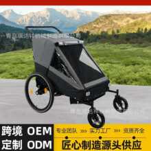 3合1儿童自行车拖车推车儿童欧洲测试可折叠设计安全带宽敞婴儿