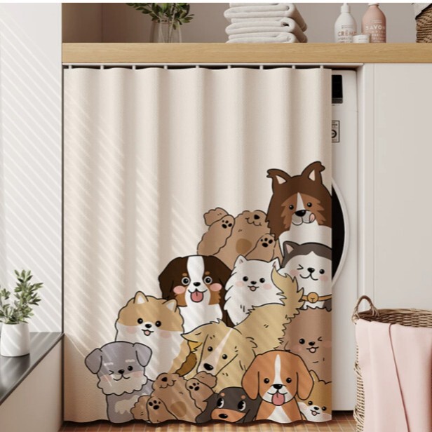 Waterproof and sun-proof cover for drum washing machine, dust-proof curtain for balcony, heat-insulating and sun-blocking curtain