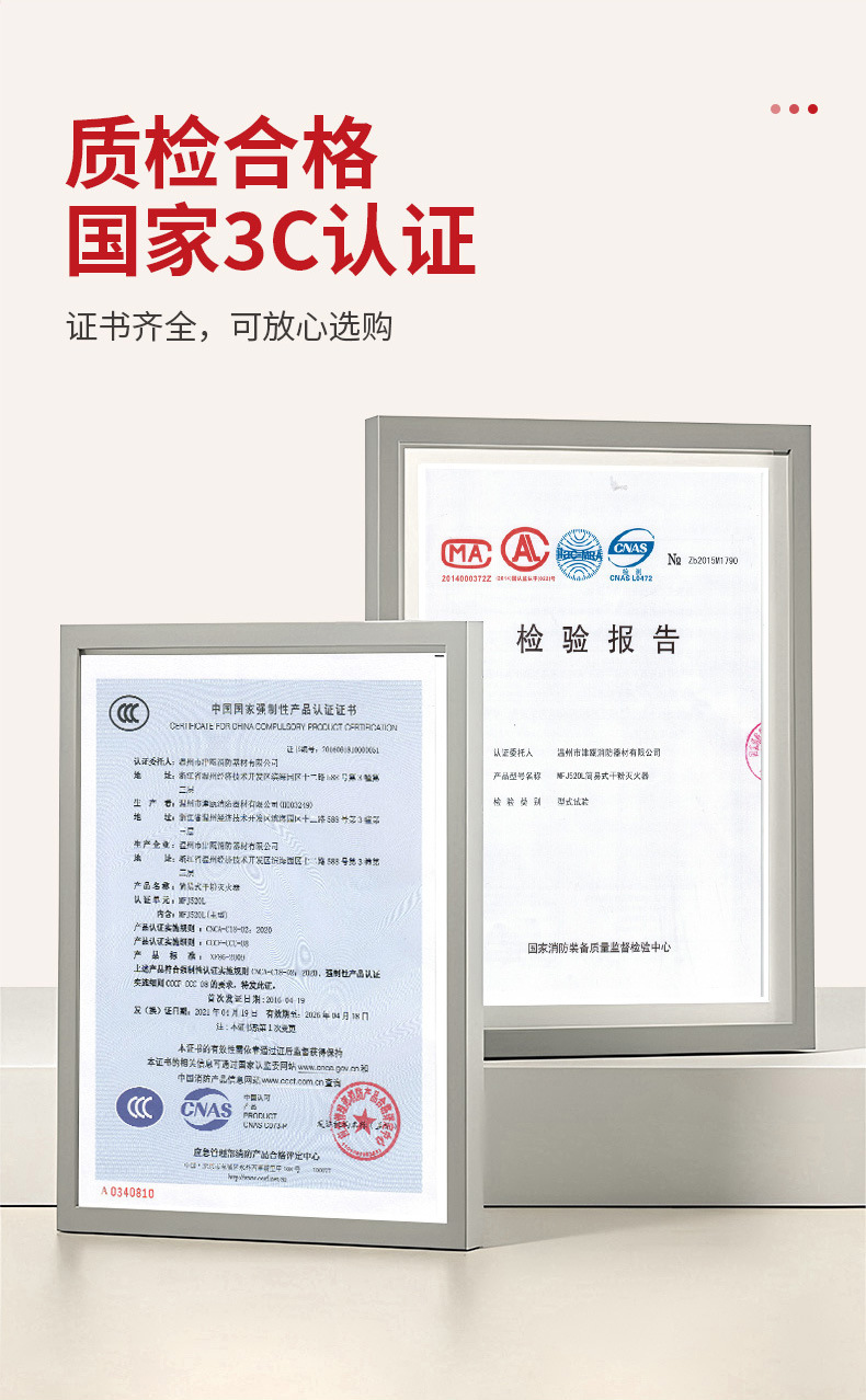 Flame Warrior Mfj600 National Standard Dry Powder Car Fire Extinguisher, Explosion-Proof, Freeze-Proof, High Temperature Resistant, Annual Inspection Must Pass, Suitable for Home Use