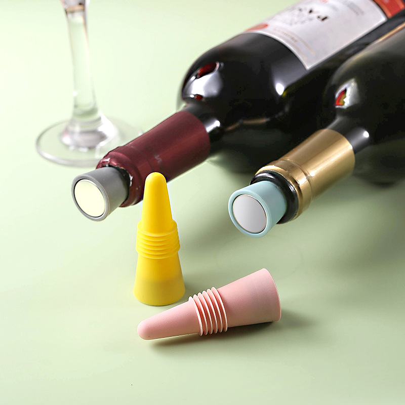 Silicone red wine stopper sealed wine stopper wine bottle stopper red wine stopper beer seasoning bottle stopper glass bottle stopper preservation stopper