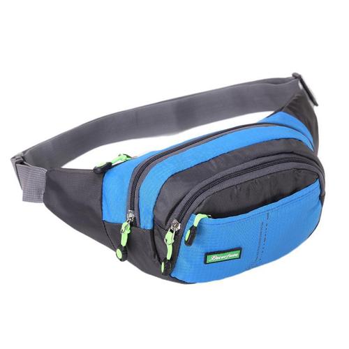 Nylon waist bag logo men and women outdoor running waist bag crossbody bag casual waist bag travel shopping seniors waist bag