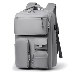 商务双肩包男款电脑背包高级感礼品双肩包定LOGO制休闲高端背包男