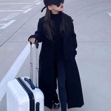 2025新款儿童双面呢子大衣女童装男中大童百搭毛呢中长款秋冬外套