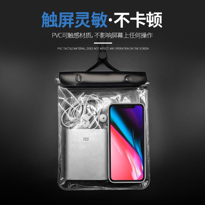 Spot Large Size Takeaway Touch Screen Rechargeable Mobile Phone Waterproof Bag Transparent Mobile Phone Case Mobile Phone Waterproof Bag