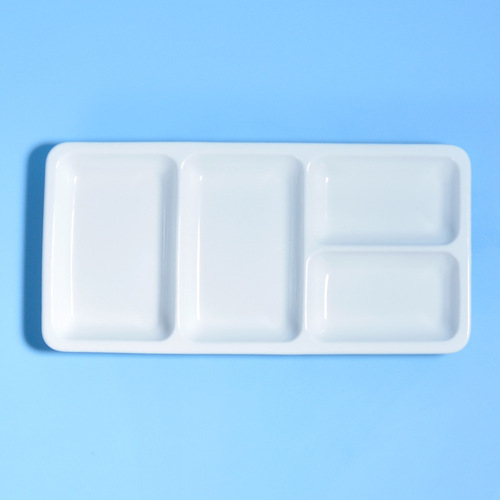 Ceramic roast duck sauce multi-grid plate divided plate condiment plate painting color plate dipping plate four-grid plate four-flavor plate
