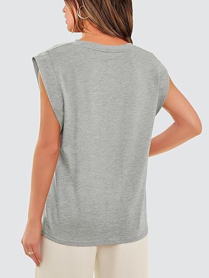 210g Weight Sleeveless Sleeve Length Pullovers Placket Type Raglan Sleeve Sleeve Type Cotton Fabric Type Long Top Length T-shirt Tops Type Holiday, Daily Occasion Round Neck Neckline Loose Fit Type Stripe, Solid Color Pattern Summer, Spring Season Women's Gender Casual Style Wholesale Women's Casual Stripe Solid Color Sleeveless T-Shirts 30