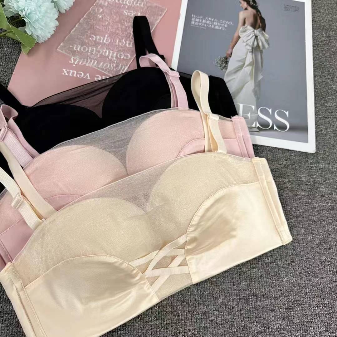 Nuevo sujetador de alta calidad de moda de encaje jacquard transpirable ajustable confortable tipo de pecho pequeño tipo de ropa interior para mujeres