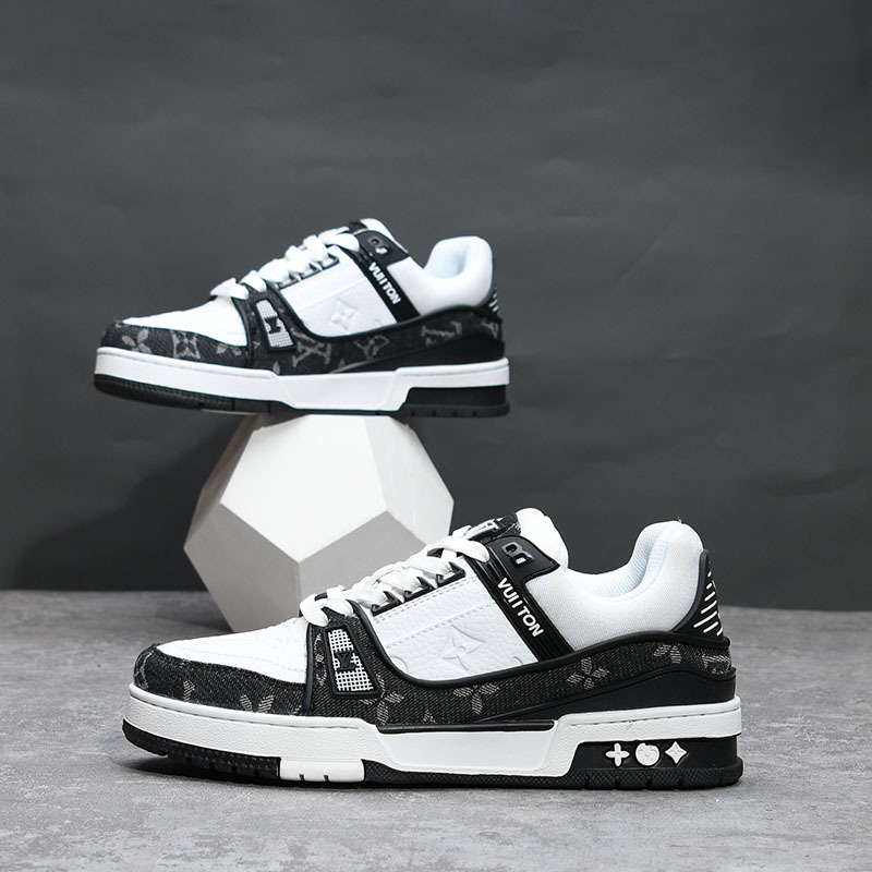 Black Warrior zapatos de hombre primavera y otoño nueva tendencia todo-fósforo otoño deportes y ocio pequeños zapatos blancos zapatos de moda para hombres y mujeres 8003