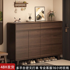 入户玄关柜家用门口2025新款新中式高档入户收纳柜一体靠墙鞋架子