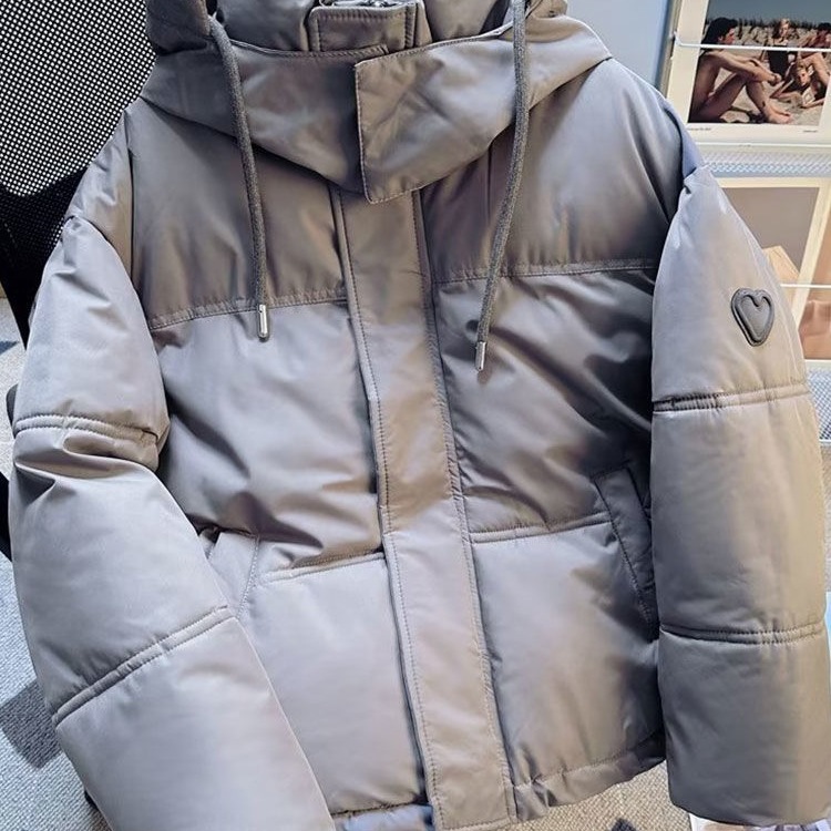 连帽棉衣棉外套秋冬季短款加厚保暖外套新款宽松面包服羽绒棉外套|undefined