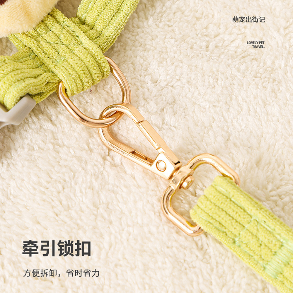 abeja de tracción correa de pecho en forma de I para mascotas de lana felina de tracción para gatos caminando correa de pecho de cuerda felina fábrica