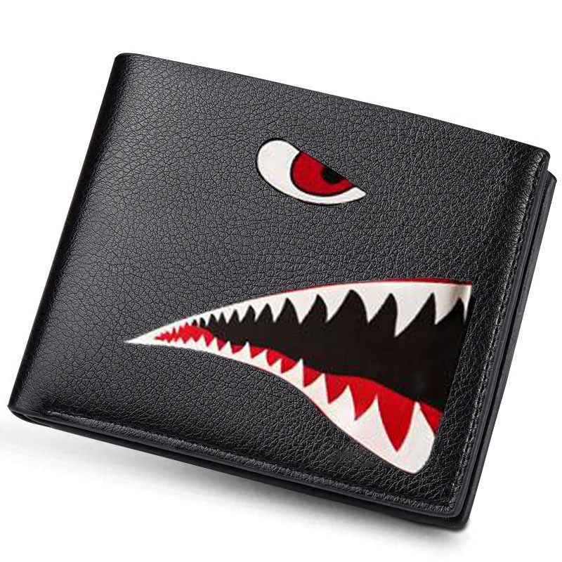 Fashion Cartoon Printed Wallet for Male and Female Students, Leather Coin Purse 80% off Short Style for Teenagers, Multi-Card Wallet
