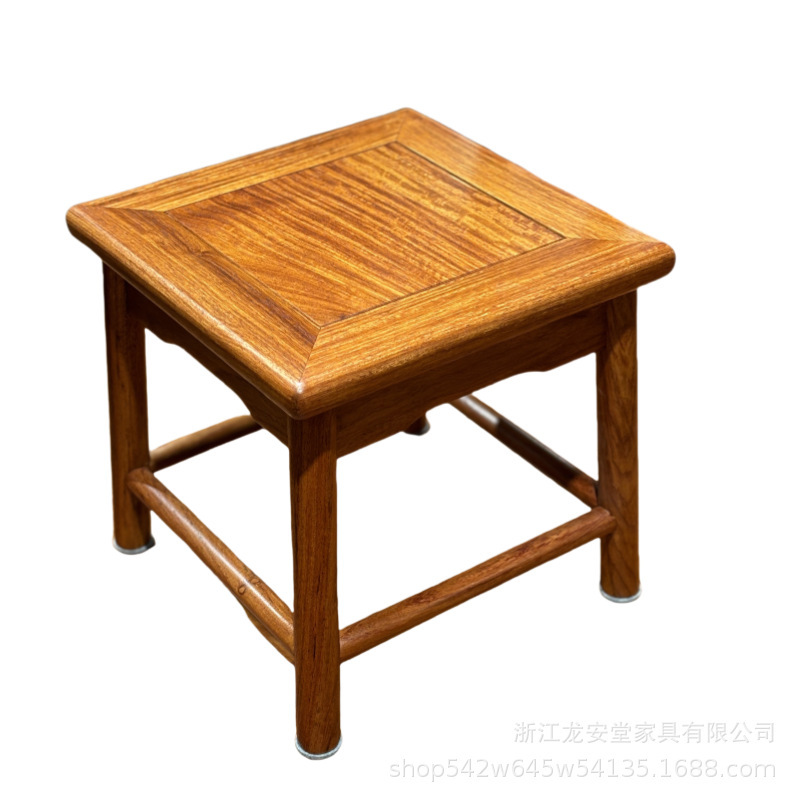 国标红木方凳缅花榫卯结构家用矮凳富贵凳实用客厅凳子|undefined