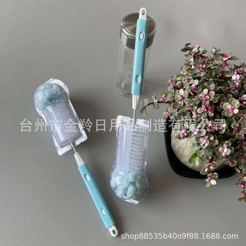 Long handle retractable sponge cleaning power strong pattern hanging flexible retractable Cup brush