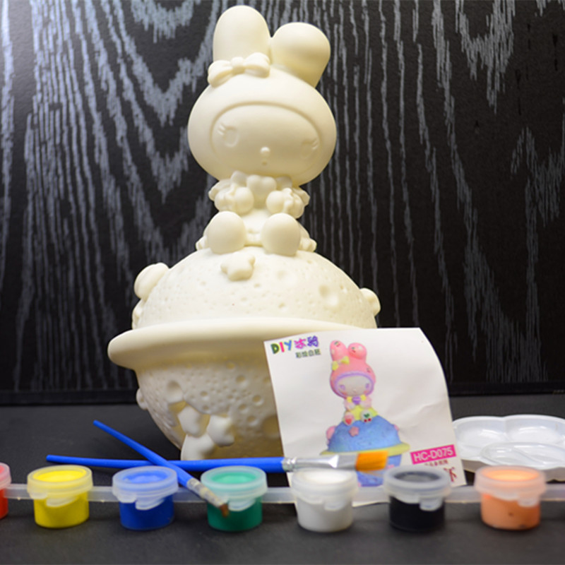 Alcancía de Conejo de Vinilo DIY para Pintar e Irrompible para Niños